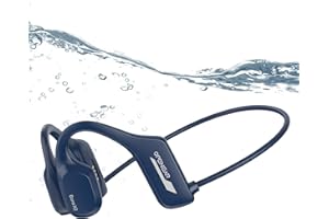 GUUDSOUD Casque Conduction Osseuse, Écouteur Natation À Bluetooth 5.3, Mémoire MP3 32G Intégrée, Écouteur Bluetooth Sport sans Fil, IP68 Etanche, Casque Sport pour Course à Pied, Natation, Cyclisme