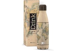 IDRINK I-Drink-Mapa de la Botella térmica 1000 ml, Color Old Map, (937852)