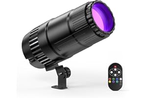 U`KING LED Pin Spot Luce 30W RVBW Beam LED Proiettore 4 modalità con Telecomando Spotlight Luce da palcoscenico per Sfera a specchio Feste Bars Matrimoni