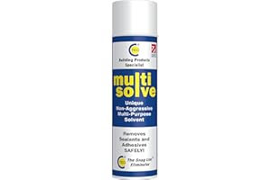 MSV MULTISOLVE Multi Purpose Solvent - Adhesive, Sealant & Glue Remover - Aerosol Spray - CT1 Adhesive Remover - Fast Working & Drying - Clear - 500ml