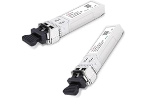 GIQITCK 2Pack 10GBase-SR SFP+ Transceiver, 10G SFP+ SR Modulo Multimodale 850nm 300m DDM, 10G LC SFP+ per Cisco SFP-10G-SR, Ubiquiti UF-MM-10G, MA-SFP-10GB-SR,Netgear, Mikrotik, Supermicro, Linksys