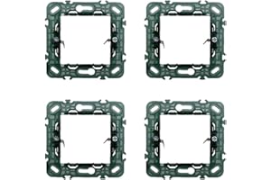 Elektronova, supporto 2 posti (502) compatibile con Vimar Plana, confezione da 4 pezzi