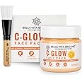 Bella Vita Organic C Glow Face Pack for Even Skin Tone, Dark Spots, Pigmentation & Tan Removal with Vitamin C, Turmeric Best for All Skin Types, 100 gm