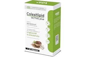 Sanavita Colestlipid Active Plus Integratore Alimentare con Monakolina K da riso rosso fermentato e con estratto d'aglio 45 comresse - Senza glutine