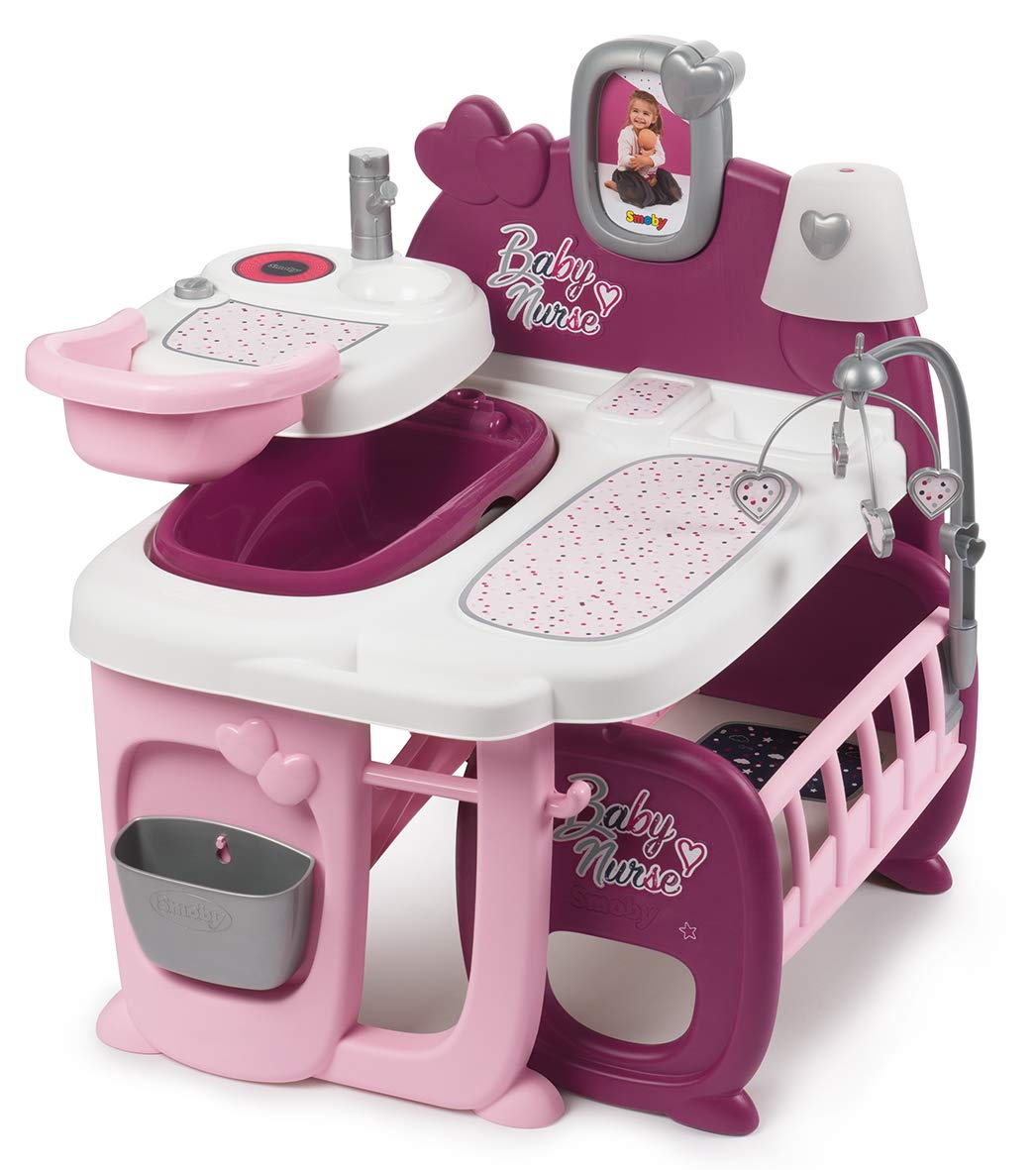 Smoby-220349-Baby-Nurse-Grande-Maison-des-Bbs-3-espaces-de-Jeux-23-Accessoires