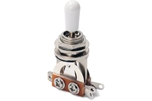 Alnicov Piezas de interruptor de palanca de 3 vías para guitarra Les Paul LP, punta blanca