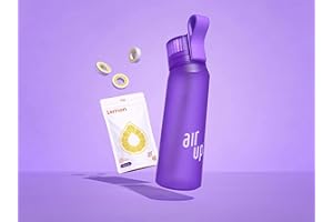 GENERIC Borraccia Air Up - 650 ml, aromatizzata con cialde, vari colori disponibili, senza BPA, 0 calorie/Tristan, rosa acceso, grigio antracite, ecc. (bottiglia viola tramonto con 3 cialde)