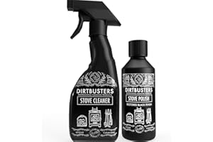 Dirtbusters lucidatore stufa e griglia nero 250 ml, il pulitore per stufa ripristina l'esterno di stufe a legna, camini, griglie e bruciatori a legna