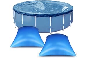 BSEICAL Coussin Piscine Hivernage Carré 4×4ft, Flotteur Hivernage Piscine, Coussin Gonflable Hiver, Ballon Hivernage Piscine Hors Sol, Accessoires Piscine pour Bache Oreiller Piscine Antigel (2 Pièces)