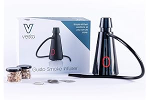 V VESTA PRECISION Vesta Precision Fumoir Portatif Gusto| Infuseur de Fumée pour Aliments et Boissons tels que la Viande, le Fromage ou le Poisson | Facile à Utiliser et à Nettoyer | Fonctionnant sur Batterie