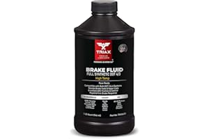 TRIAX DOT 3&4 Brake Fluid - Fully Synthetic, High Temp, Heavy Duty, All-Vehicle, Race Ready - Resists Brake Fade & Vapor Lock, ABS Traction & Control, DOT 4 LV, DOT 4 Plus (1 Quart / 0.946 L)