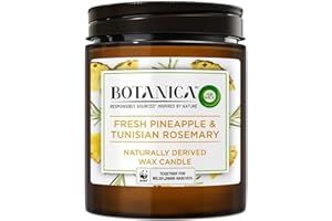 Botanica by Air Wick Odświeżacz powietrza naturalnie pochodna świeca woskowa świeży ananas i tunezyjski rozmaryn 205 g