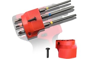 DEAWATER Supporto magnetico per punte Milwaukee M12 GEN3 Impact Driver e trapano, resistente, rosso – accessorio sicuro e conveniente per cambi rapidi