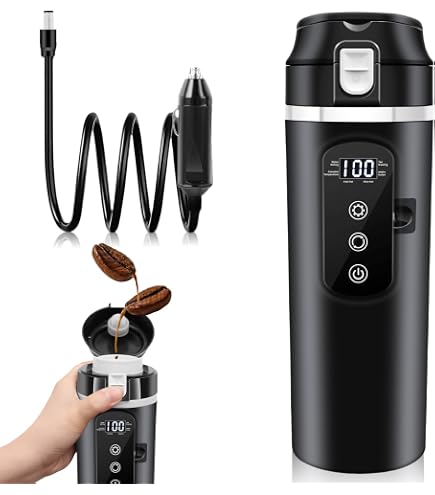Bollitore Elettrico 12V Per Auto Da 500ml: Tazza Termica Portatile In Acciaio Inox Per Viaggi. Riscalda L'Acqua Con Spina Accendisigari, Ideale Per Ufficio Ed Esterno.