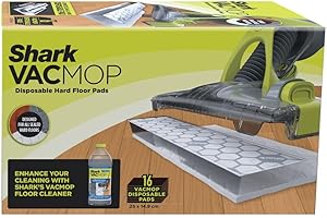 Shark Disposable Hard Floor Vacuum and Mop Pad VACMOP Refill 16 Pack, White 1304HK200UK