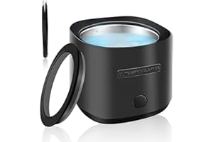 DEBATLOG Ultrasonic Cleaner for Dentures, Retainer, Mouth Guard, Aligner, Whitening Trays, Toothbrush Head, 42kHz Jewelry Cleaner, 180ML Portable Retainer at-Home or Travel Use