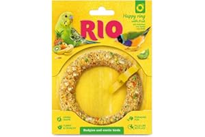 RIO Happy Ring für Wellensittiche und exotische Vögel | 80 g | Ergänzungsfuttermittel Snack | Kann zur Beschäftigung beitragen | Zur Förderung des natürlichen Verhaltens