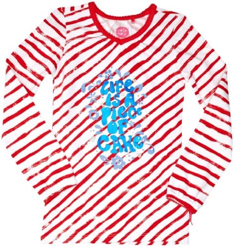 Cakewalk CN07 Patterned Girl's T-Shirt Red Velvet 7-8 Years
