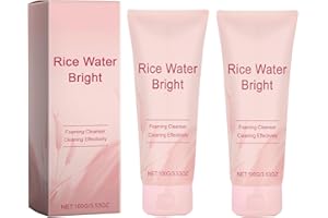 GENERIC Rice Water Bright Facial Foaming Cleanser with Ceramide, Rice Puree Cleansing Foam, Gentle Face Wash for Hydrating & Moisturizing, Makeup Remover, Korean Skincare Cosmetics Foam Deep Cleansing (2)