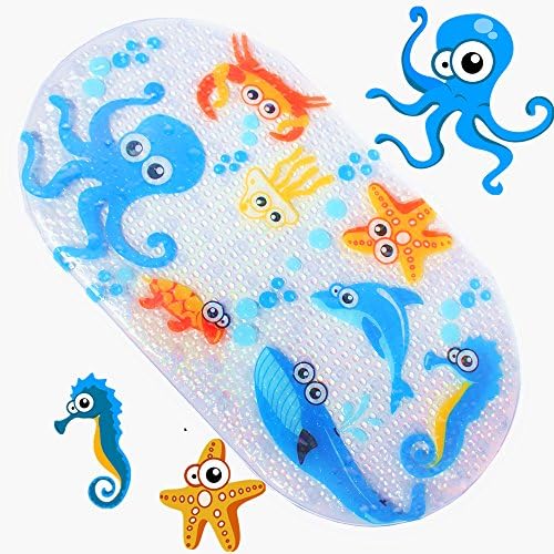 Anlass Kid Cartoon Non Slip Mats Mildew Resistant Non Slip Mats for Children Octopus