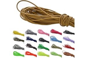 Roban Fashion 10 m elastische Gummikordel 3mm Gummischnur Elastische Kordel Hutgummi Auswahll aus 32 Farben,Cappuccino