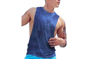 GYMAPE Uomo Giromanica Asciugatura Veloce Canotta per Bodybuilding Allenamento Camicie Muscolose Senza Maniche