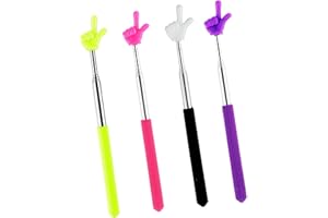 Diffaxy Puntatore estensibile, 4 pezzi, asta, puntatore per dita, per insegnanti, per aula, interazione personale, per scuola elementare, conferenze