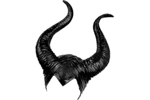 RKK Enterprise Limited GrassVillage Deluxe Evil Witch Horns Hat Latex Black Queen Horns For Halloween Costume Party, Fancy Dress Accessory, World Book Week Outfit