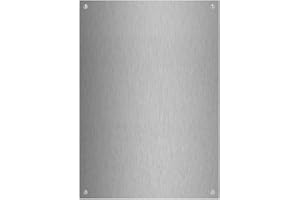 THE-ALUMINIUM-SHOP Brushed Stainless Steel Magnetic Notice Memo Board - Screw on Glue on A1 A2 A3 A4 Custom Pieces Available