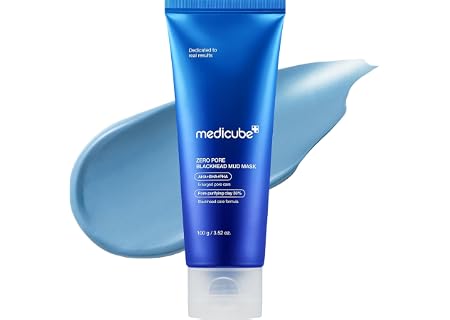 medicube Zero Pore Blackhead Mud Facial Mask | Maschera all'Argilla Coreanaz Rinfrescante, Restringe i Pori, Formula Rapida…