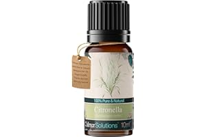 Calmer Solutions Citronella Essential Oil 10ml – 100% Pure & Natural – Ideal for Insect Repellent, Aromatherapy, and Diffuser Use – Steam Distilled in The UK