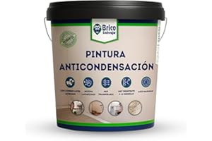 BRICOSALVAJE Pintura Anticondensación y Antihumedad para Interior-Exterior | Aislante Termico | Conservantes Antimoho (BLANCO, 4 Litros)