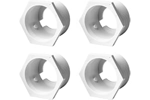 POFET 4PCS 6-500-00 Pool Cleaner Universal Wall Fitting (UWF) Connector for Zodiac Polaris 180 280 280 Tanktrax 360 380 3900 etc