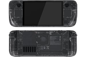 ‎EXTREMERATE eXtremeRate Full Hülle & Tasten Set für Steam Deck OLED Console, DIY-Ersatz Griff Gehäuse Faceplate/Rückplatte/Custom Buttons Set, Skin Case Zubehör für Steam Deck OLED(Clear Schwarz)–KEIN Konsole