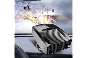 Kamanan Calentador portátil para coche, 12 V, 150 W, 2 en 1, descongelador, parabrisas, descongelador, base giratoria de 180 grados, calentador de coche