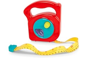 Battat - Metro a nastro giocattolo - Grande misuratore con bobina funzionante e impugnatura facile - Scoperta degli strumenti con unità metriche e imperiali, 2 anni+