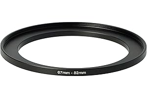 vhbw Step-Up-Ring Adapter von 67 mm auf 82 mm für Kamera Objektiv - Filteradapter, Metall, Schwarz