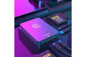 ROCKETEK Lettore di schede CFexpress tipo A SuperSpeed ​​USB 3.1 Gen2 10 Gbps Adattatore scheda di memoria CFexpress in alluminio portatile Supporto lettore CFexpress tipo A Windows / Mac OS / Linux / Android