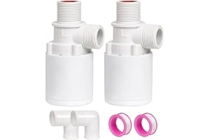 MASXIRCH 2 Pezzi 3/4" Valvola Automatica a Galleggiante Dispositivo di Riempimento Automatico del Livello Dell'Acqua per le Fontane Del Serbatoio Dell'Acqua Acquario Serbatoio Dell'Autolavaggio (3/4")