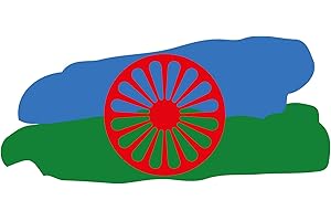 Custom Vinyl Pegatina Bandera Gitana Trazos