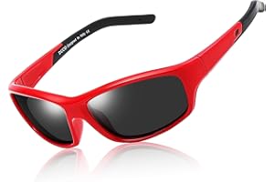 DUCO Sports Polarized Kids Sunglasses Boys Girls Unbreakable Youth Baseball Shades UV400 Protection Age 6-10 K001