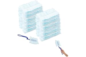 YALIYU 20 PCS Blue Dust Magnet with 1 Extender Handle, Dust Magnet Duster Flash, Flash Duster Dust Magnet, Refill Duster for Cleaning Blinds, Office Home Fans, Home Cleaning, Car Cleaning