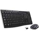 Logitech 920-004536 MK270 Kablosuz Klavye ve Fare Combo - Klavye ve Fare Dahil, 2.4GHz Bırakmasız Bağlantı, Uzun Pil &Ouml;mr&uuml;