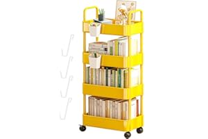Zceplem Carrello Portaoggetti, Carrello Portaoggetti A 3/4 Livelli, Scaffale Su Ruote, Carrello Portaoggetti Da Cucina, Scaffale Portaoggetti Per Camera Da Letto, Bagno, Ufficio