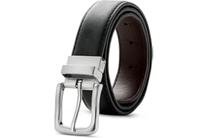 Kajeer Ceinture réversible pour garçons - Ceinture noire et marron pour enfants pour jeans d'uniforme scolaire, largeur 30mm Ceinture en cuir PU