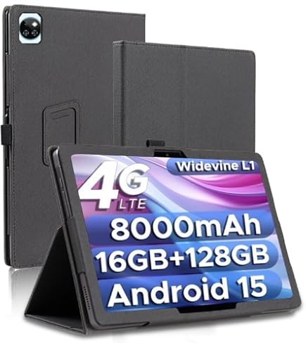 LiuShan Slim Sottile Pieghevole con Supporto in Piedi Caso per DOOGEE T10W/Blackview Tab 30 WiFi/Tab 7 WiFi/Tab 8 WiFi/Tab 70 WiFi/OSCAL Pad16 /PAD60/PAD70 Tablet 10.1 Pollici,Nero