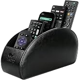 HASTHIP Remote Holder for Living Room 5-Compartment Desk Organizer for Tabl | Sorts Remotes, Open Five-Compartment Storage, L