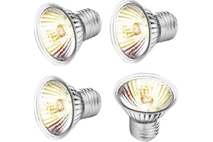 yotutun Reptile Ampoules Chauffantes, 4 Pièces 50W Ampoule Chauffante Terrarium E27 Ampoule UVA UVB Tortue Dimmable Lampe Terrarium Tortue pour Lézard Tortue Dragon Barbu Serpent Poussin