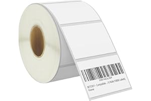 BETCKEY - 76mm x 51mm(3 in x 2 in) Perforadas Etiquetas Térmicas para Envío y Uso Múltiple Compatible con impresoras Zebra y otras [1 Rolle/750 Etiquetas]
