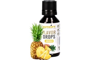 NUTRIFY Flavor Drops Ananas 30 ml, Aromatropfen ohne Kalorien, mehr Ananasgeschmack in Lebensmittel & Getränke, zuckerfrei, fettfrei, vegan, ohne künstliche Farbstoffe, Ananasaroma